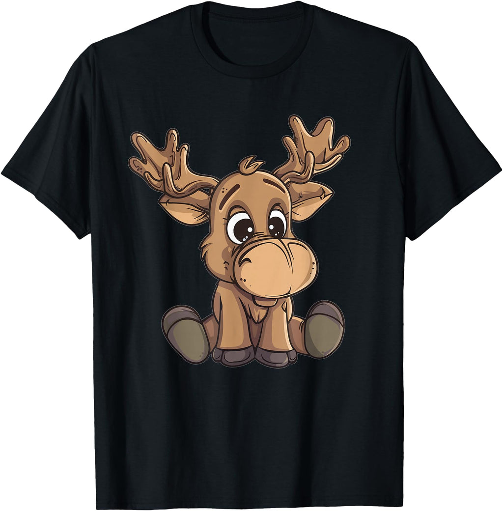 Moose I Cartoon Moose Rare T-Shirt - Unique Graphic Men Women - T-Shirt, Sweatshirt, Hoodie