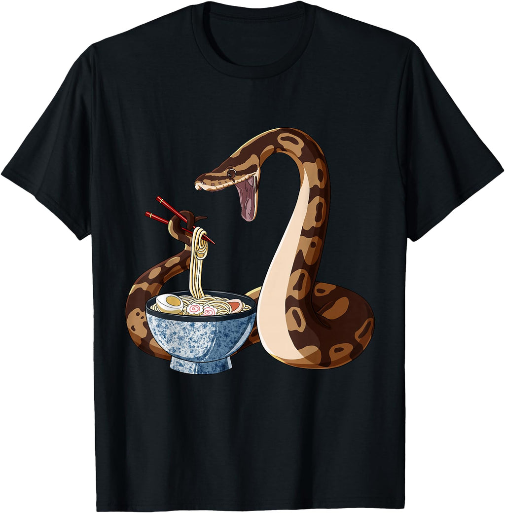 Japanese Anime Snake Eats Ramen King Hoodie - Unique Graphic Men Women - T-Shirt, Sweatshirt, Hoodie