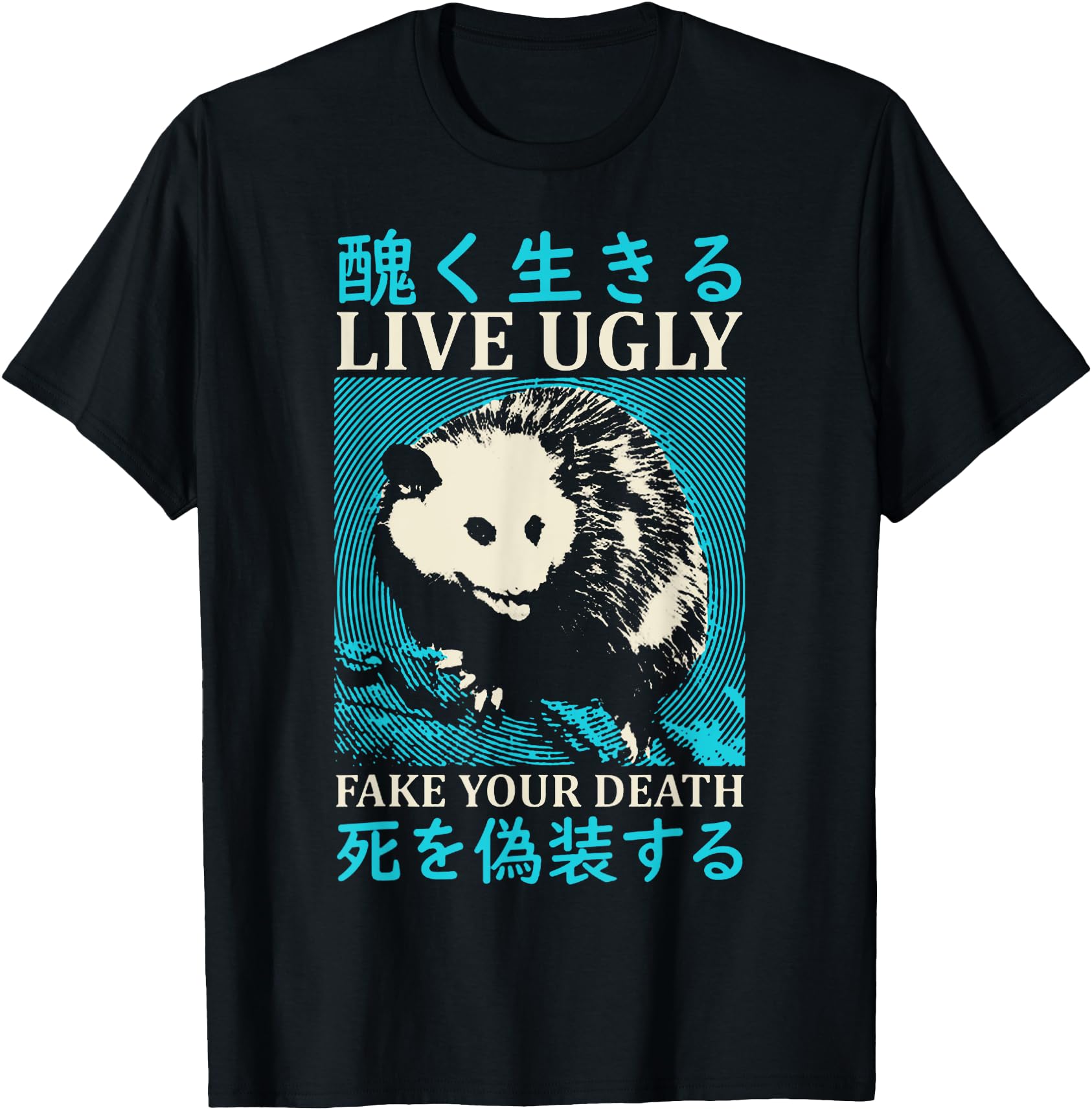 Authentic Live Ugly Fake Your Death T Hoodie - Minimalist Print Men Women - T-Shirt, Sweatshirt, Hoodie
