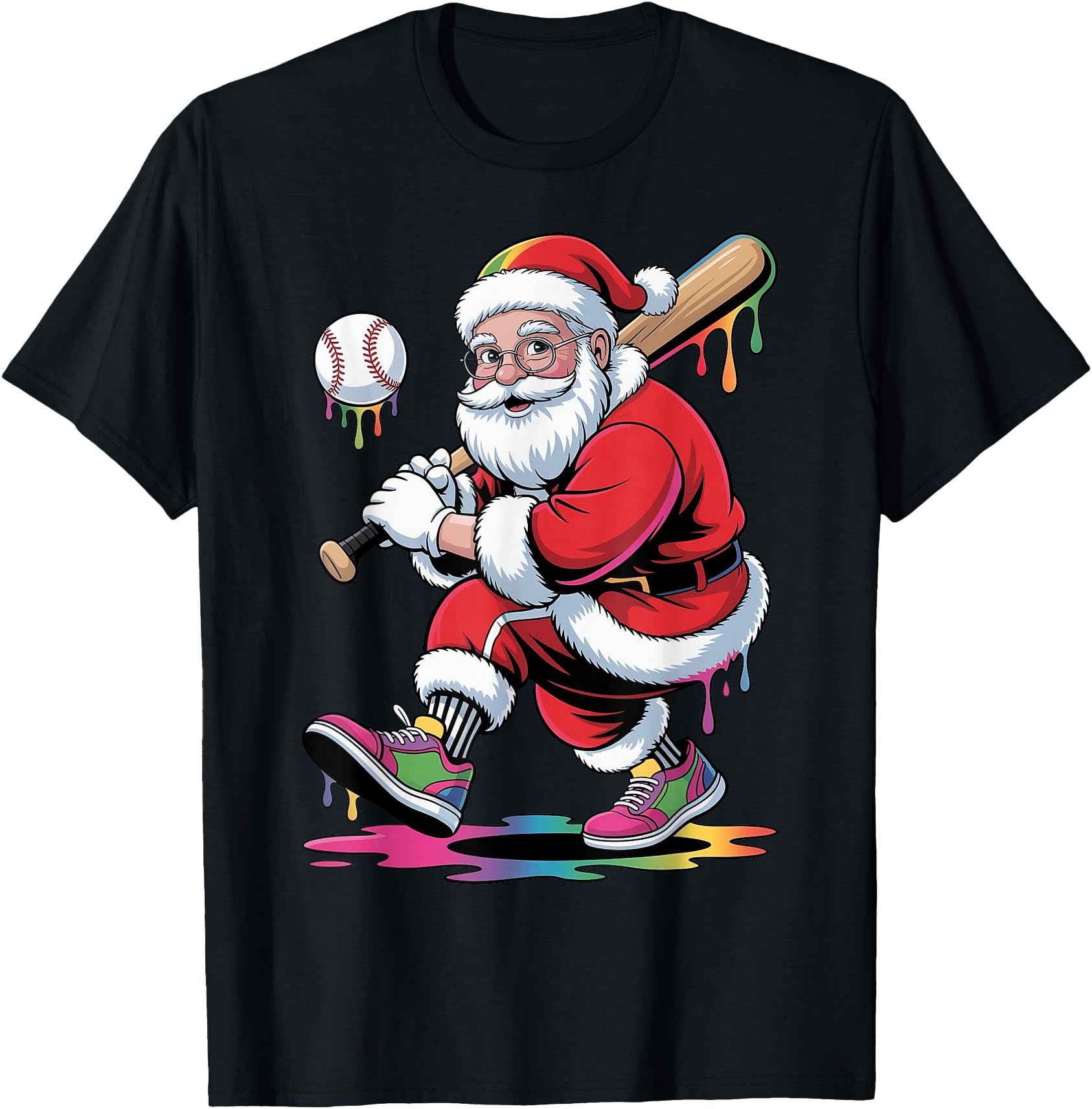 Exclusive Baseball Santa Claus Batter Sweatshirt - Minimalist Print Unisex - T-Shirt, Sweatshirt, Hoodie