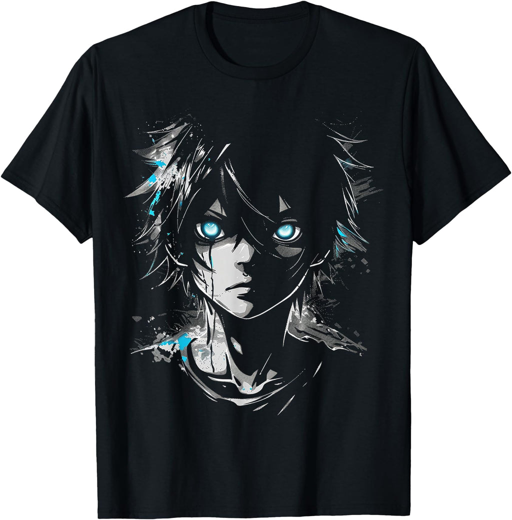 Original Anime Manga Motif Blue Eyes T-Shirt - Novelty Apparel Men Women - T-Shirt, Sweatshirt, Hoodie