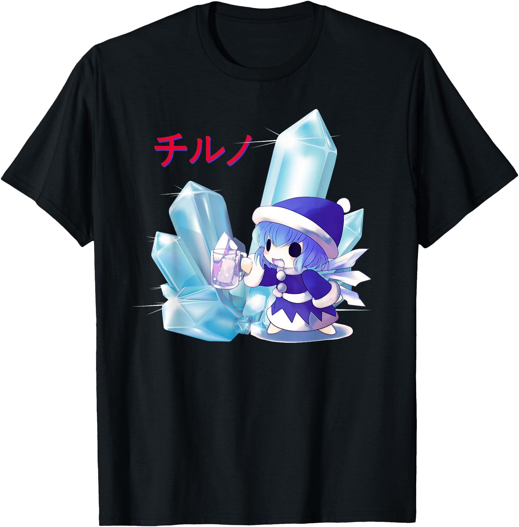 Authentic Japanese Cirno Chibi Kawaii T-Shirt - Graphic Print Men Women - T-Shirt, Sweatshirt, Hoodie