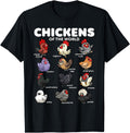 Chickens World Cartoon Chicken Sweatshirt - Graphic Print for Adults - T-Shirt, Sweatshirt, Hoodie