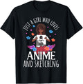 Just Who Loves Anime And Sketching T-Shirt - Minimalist Print for Adults - T-Shirt, Sweatshirt, Hoodie