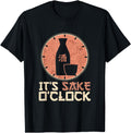 Handcrafted Japanese Sake O Clock T-Shirt - Casual Everyday Wear Men Women - T-Shirt, Sweatshirt, Hoodie