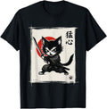 Authentic Japanese Kitten Katana T-Shirt - Minimalist Print for Adults - T-Shirt, Sweatshirt, Hoodie