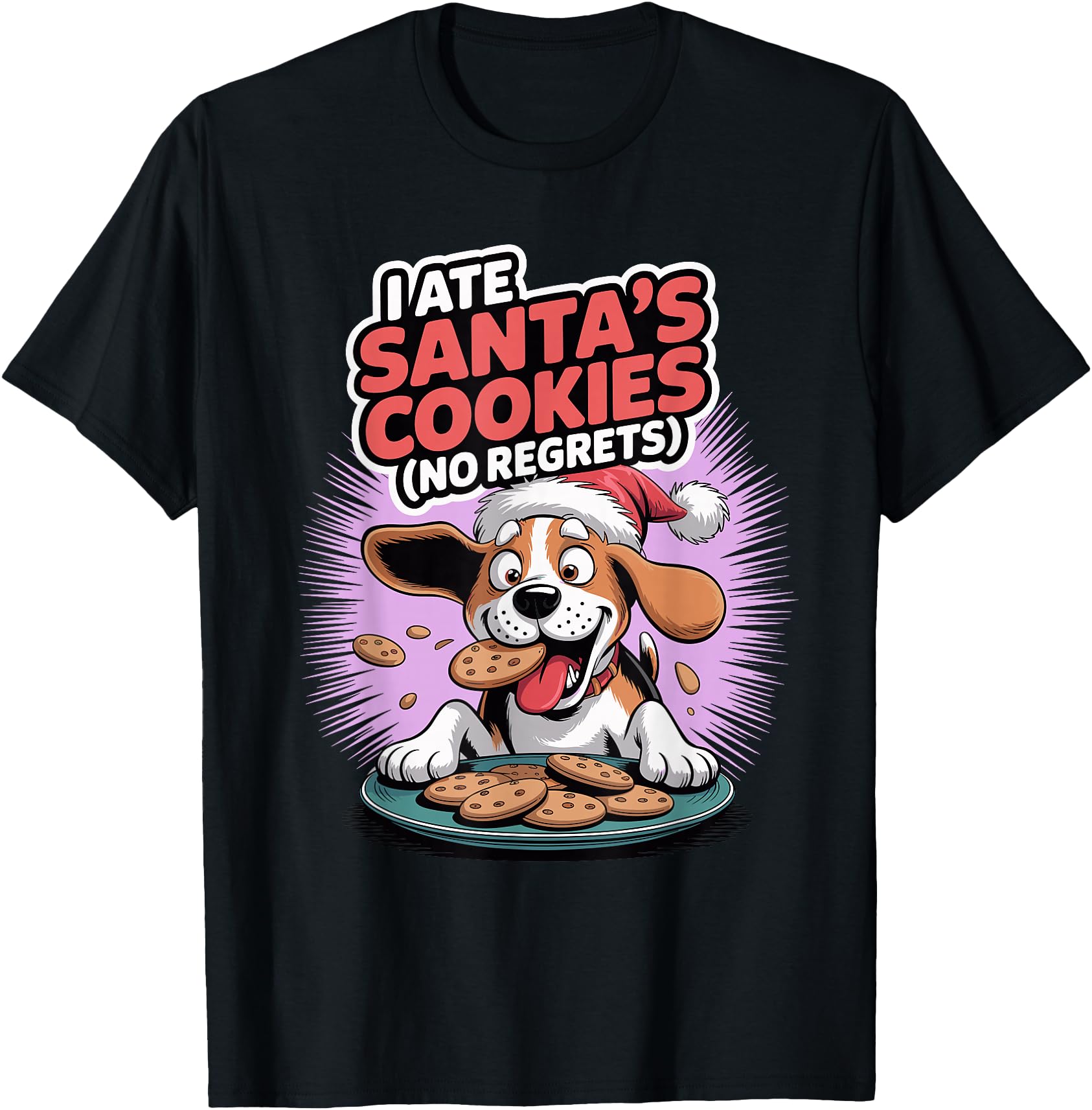 Authentic I Ate Santas Cookies Puppy Sweatshirt - Unique Graphic Unisex - T-Shirt, Sweatshirt, Hoodie