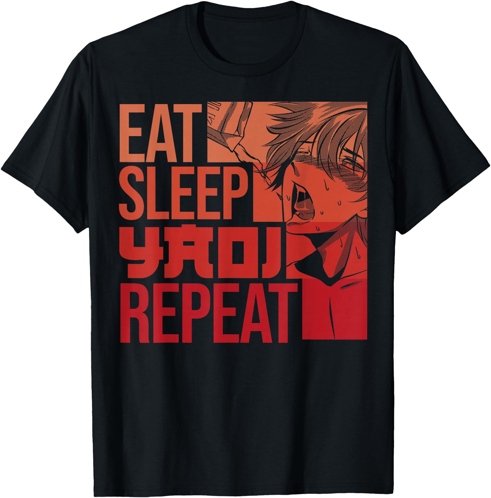 Eat Sleep Yaoi Repeat Gay Anime Hoodie - Fun Novelty Design Men Women - T-Shirt, Sweatshirt, Hoodie