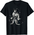Handcrafted Cat Japanese Samurai T-Shirt - Graphic Print for Adults - T-Shirt, Sweatshirt, Hoodie