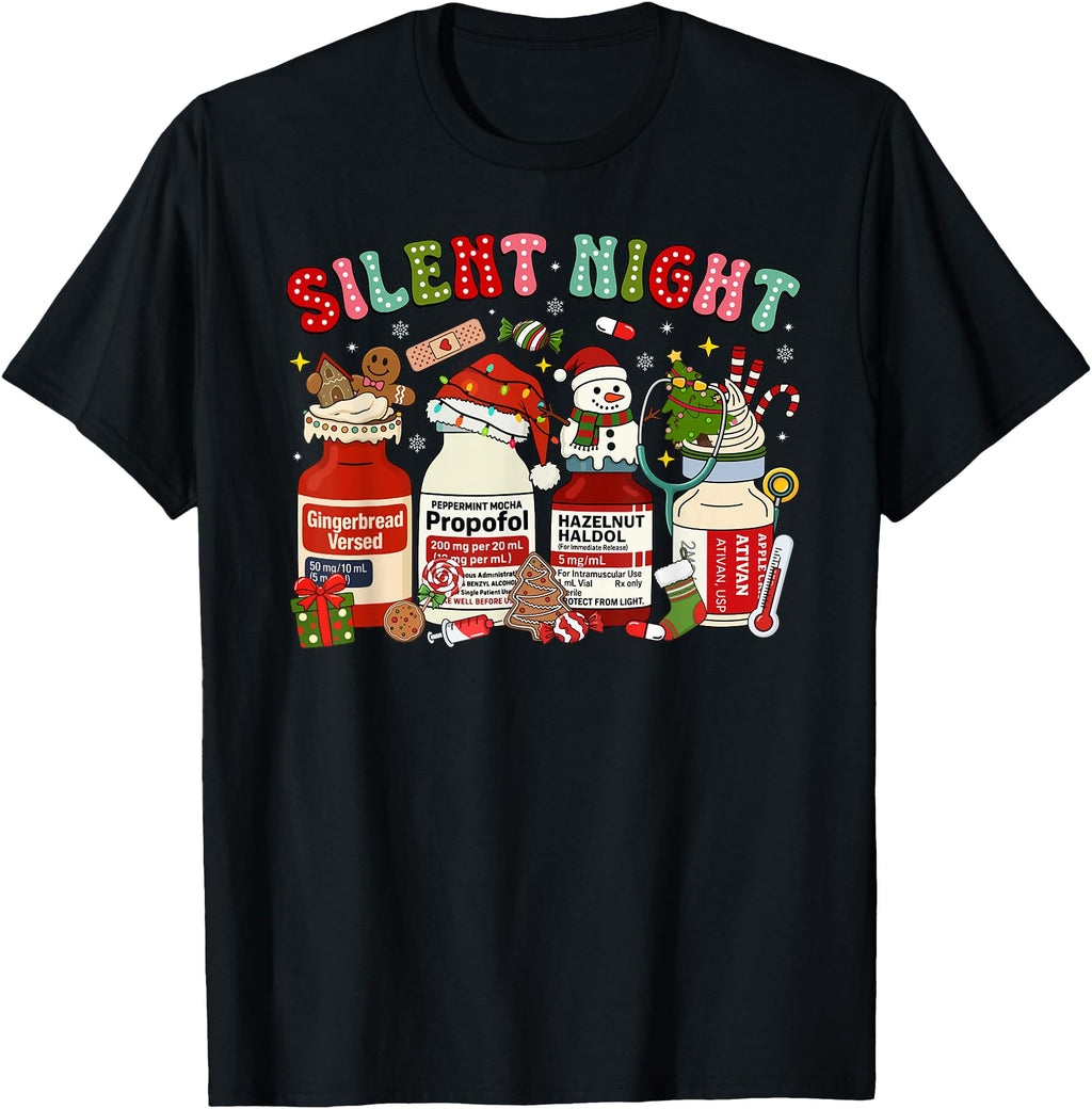 Original Propofol Silent Night Icu T-Shirt - Streetwear Style Men Women - T-Shirt, Sweatshirt, Hoodie