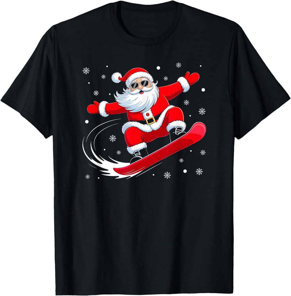 Exclusive Santa Snowboarding Sports Rare T-Shirt - Trendy Graphic Unisex - T-Shirt, Sweatshirt, Hoodie