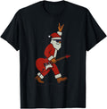 Authentic Rock Guitar Rocking Santa Hoodie - Trendy Graphic for Adults - T-Shirt, Sweatshirt, Hoodie