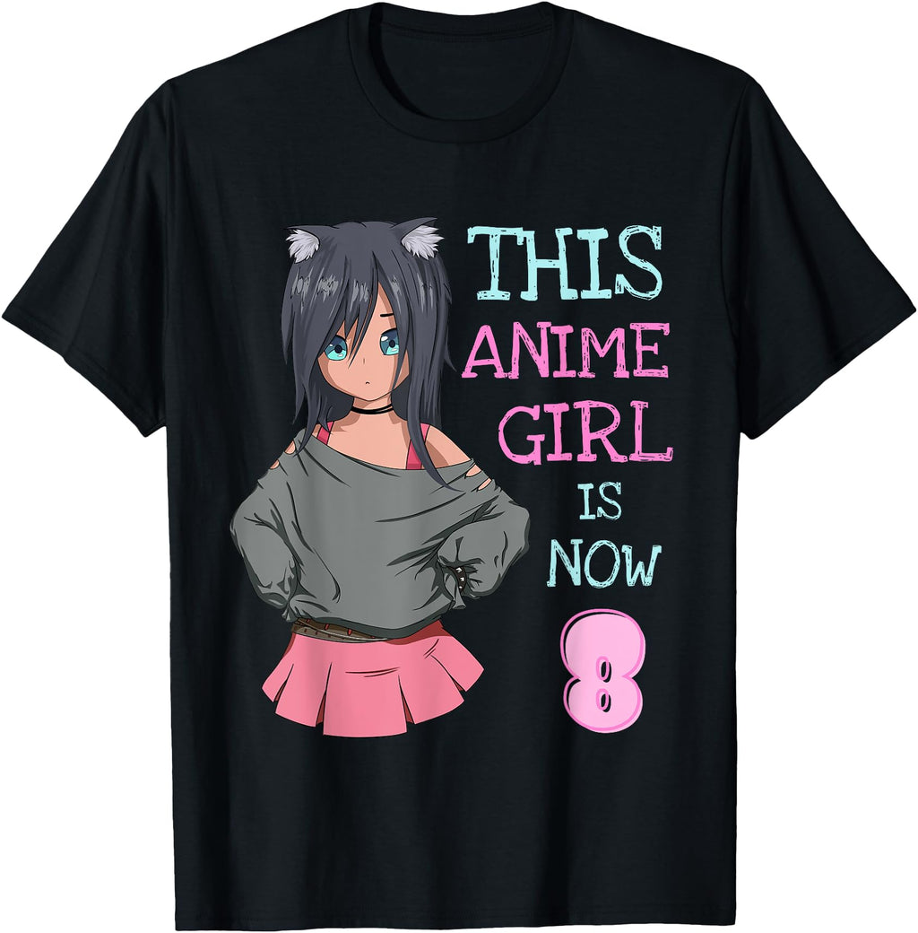 This Anime Is Now 8 Years Old Kawaii Rare T-Shirt - Novelty Apparel Unisex - T-Shirt, Sweatshirt, Hoodie