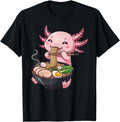 Handcrafted Axolotl Eating Ramen T-Shirt - Streetwear Style Men Women - T-Shirt, Sweatshirt, Hoodie