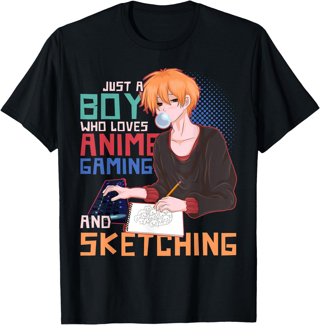 Authentic Just Who Loves Anime Gaming T-Shirt - Aesthetic Graphic Unisex - T-Shirt, Sweatshirt, Hoodie