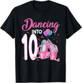 Dancing Into 10 Year Old Ballerina Hoodie - Minimalist Print Men Women - T-Shirt, Sweatshirt, Hoodie