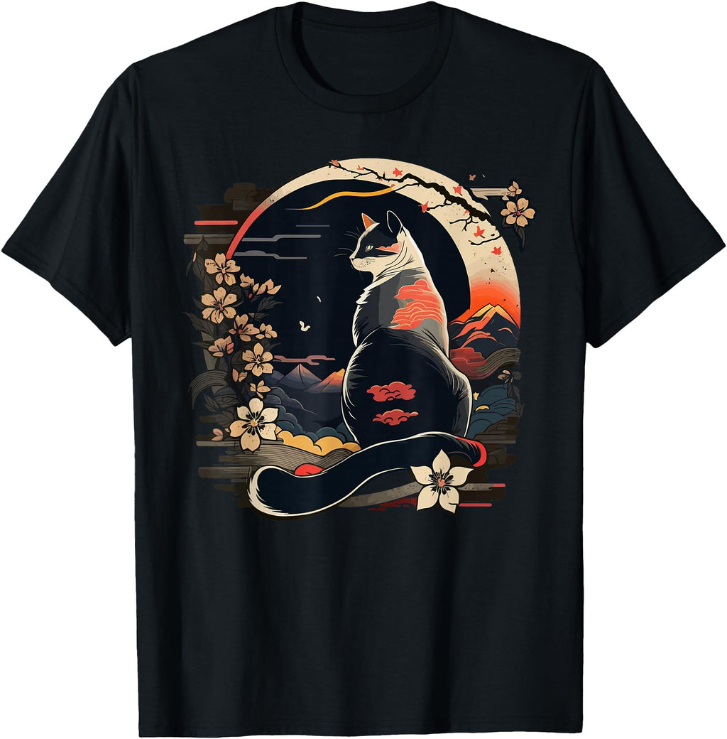 Kawaii Cat Anime Japanese Cat Artist Hoodie - Novelty Apparel Unisex - T-Shirt, Sweatshirt, Hoodie