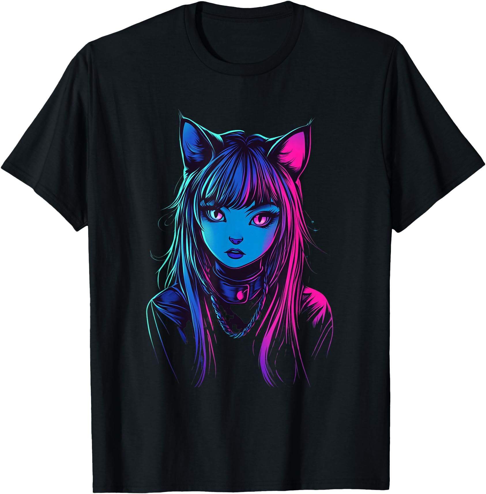 Authentic Neon Anime Cat Furry Art Hoodie - Streetwear Style Men Women - T-Shirt, Sweatshirt, Hoodie