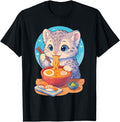 Authentic Snow Leopard Eats Ramen Hoodie - Casual Everyday Wear for Adults - T-Shirt, Sweatshirt, Hoodie