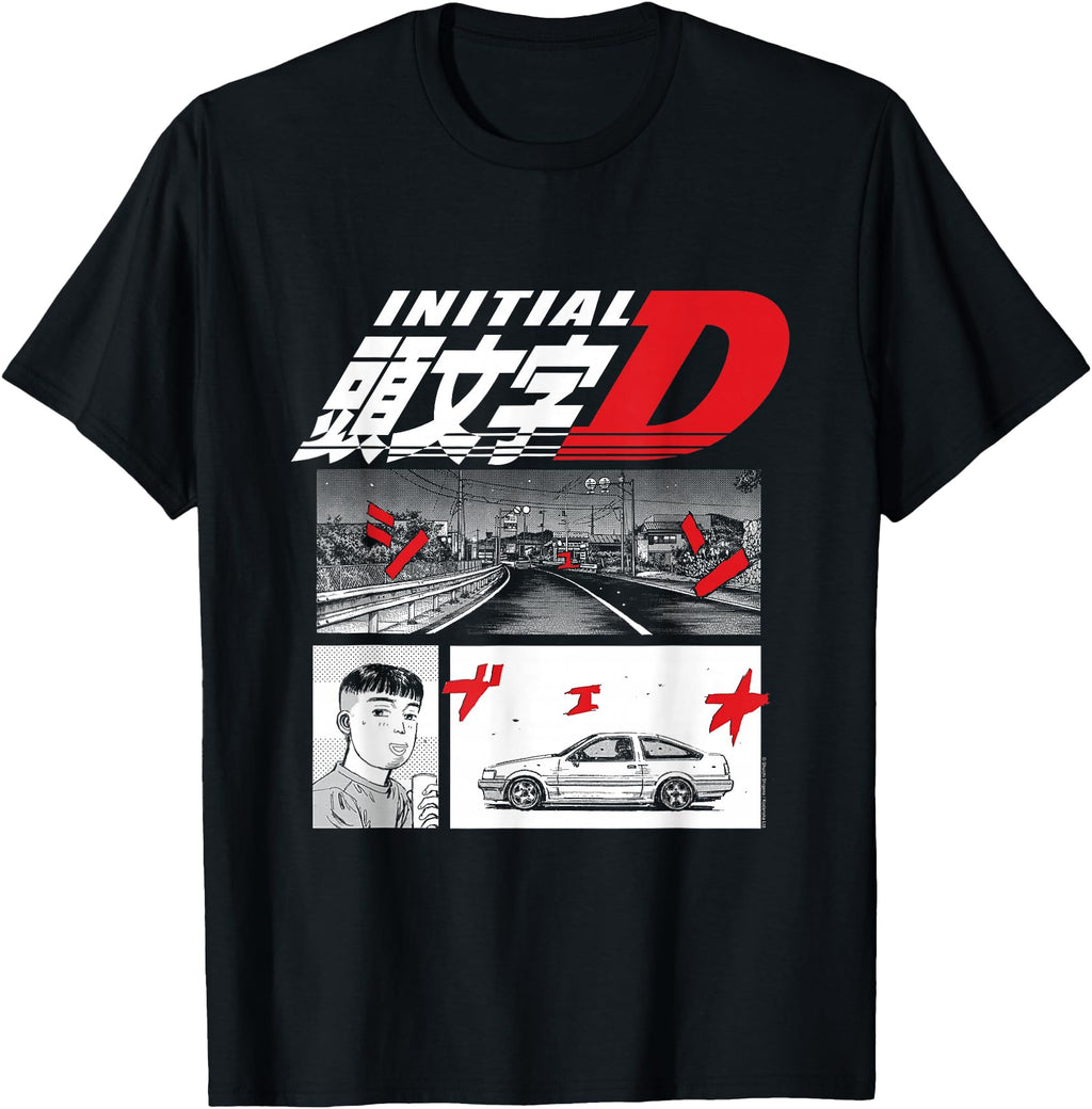 Initial D Manga 3 Panel Manga Sweatshirt - Streetwear Style Unisex - T-Shirt, Sweatshirt, Hoodie