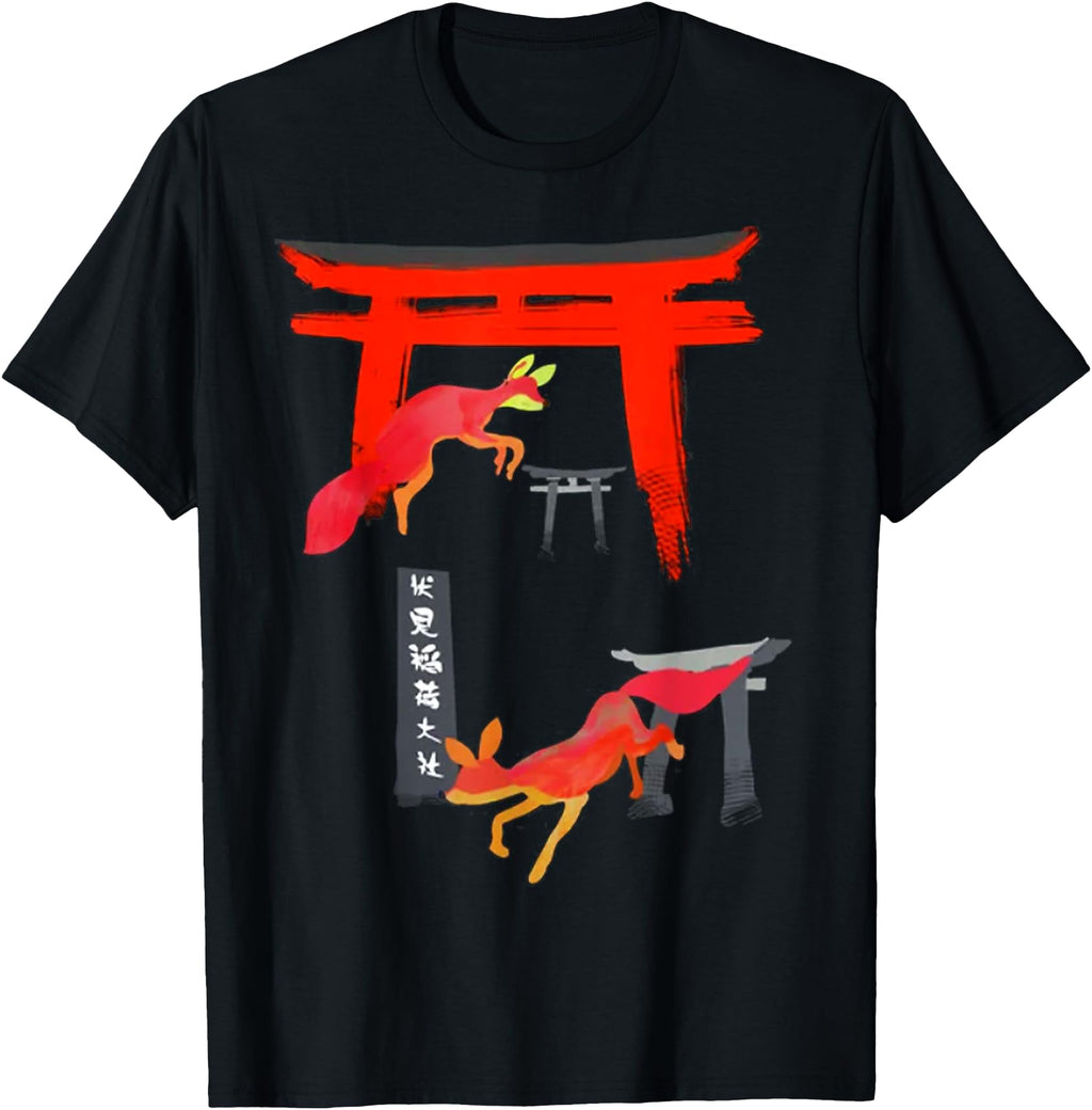 Fushimi Inari Shrine Japanese Artist T-Shirt - Aesthetic Graphic Unisex - T-Shirt, Sweatshirt, Hoodie