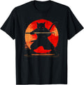 Samurai Cat Katana Art Japanese T-Shirt - Casual Everyday Wear for Adults - T-Shirt, Sweatshirt, Hoodie