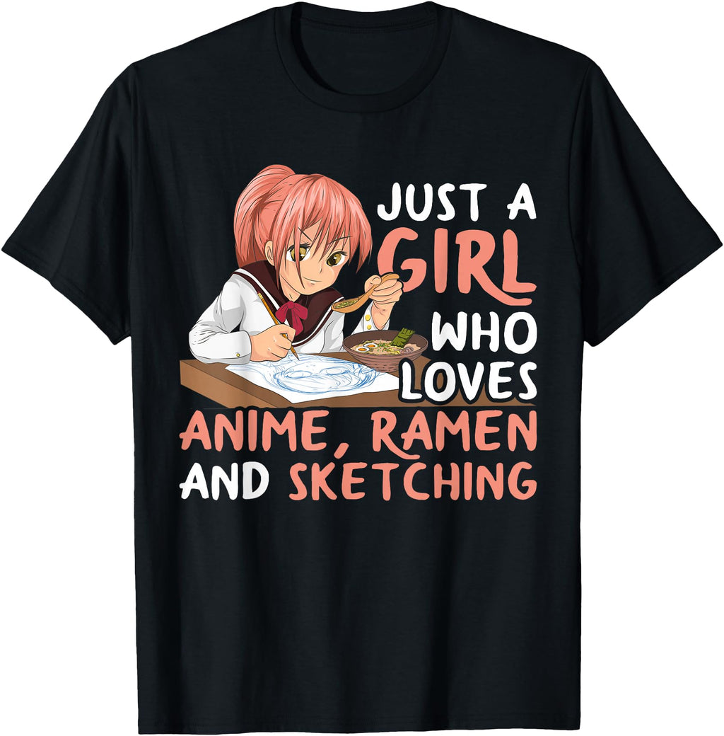Just Who Loves Anime Ramen And Sweatshirt - Minimalist Print Unisex - T-Shirt, Sweatshirt, Hoodie