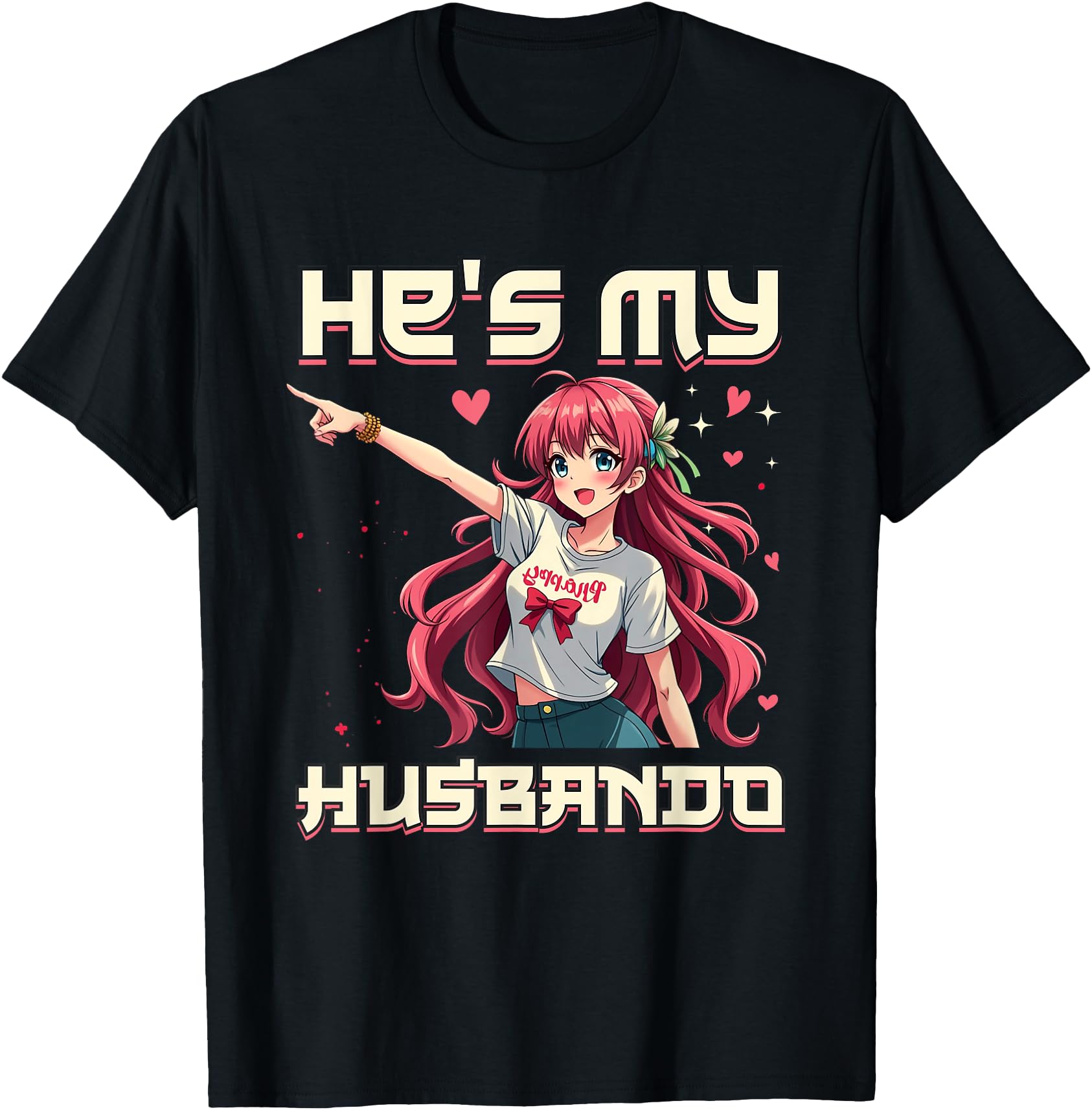 Exclusive He S My Husbando She S My T-Shirt - Aesthetic Graphic Unisex - T-Shirt, Sweatshirt, Hoodie