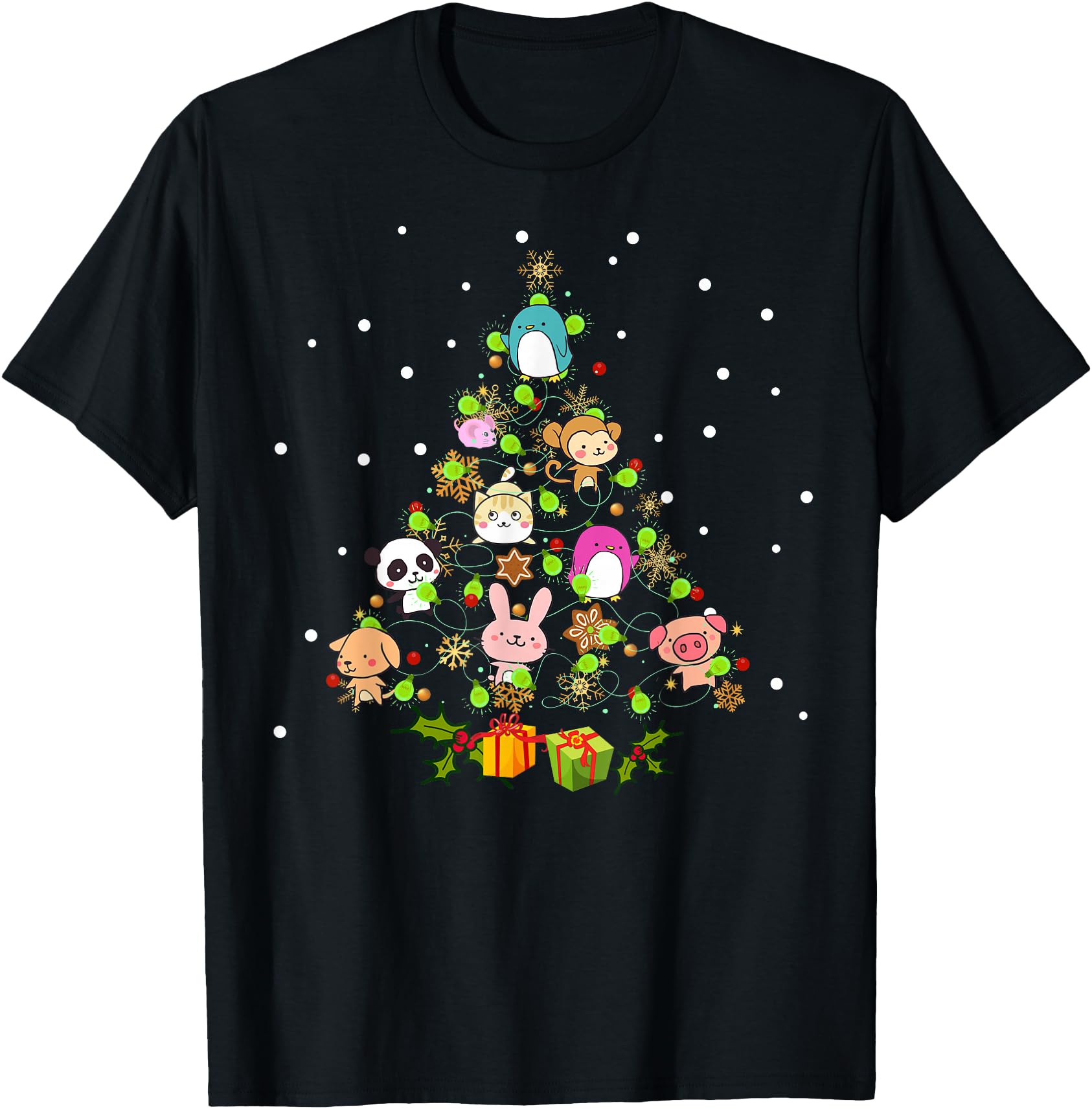 Kawaii Anime Tree Decor Winter Japanese Hoodie - Graphic Print for Adults - T-Shirt, Sweatshirt, Hoodie
