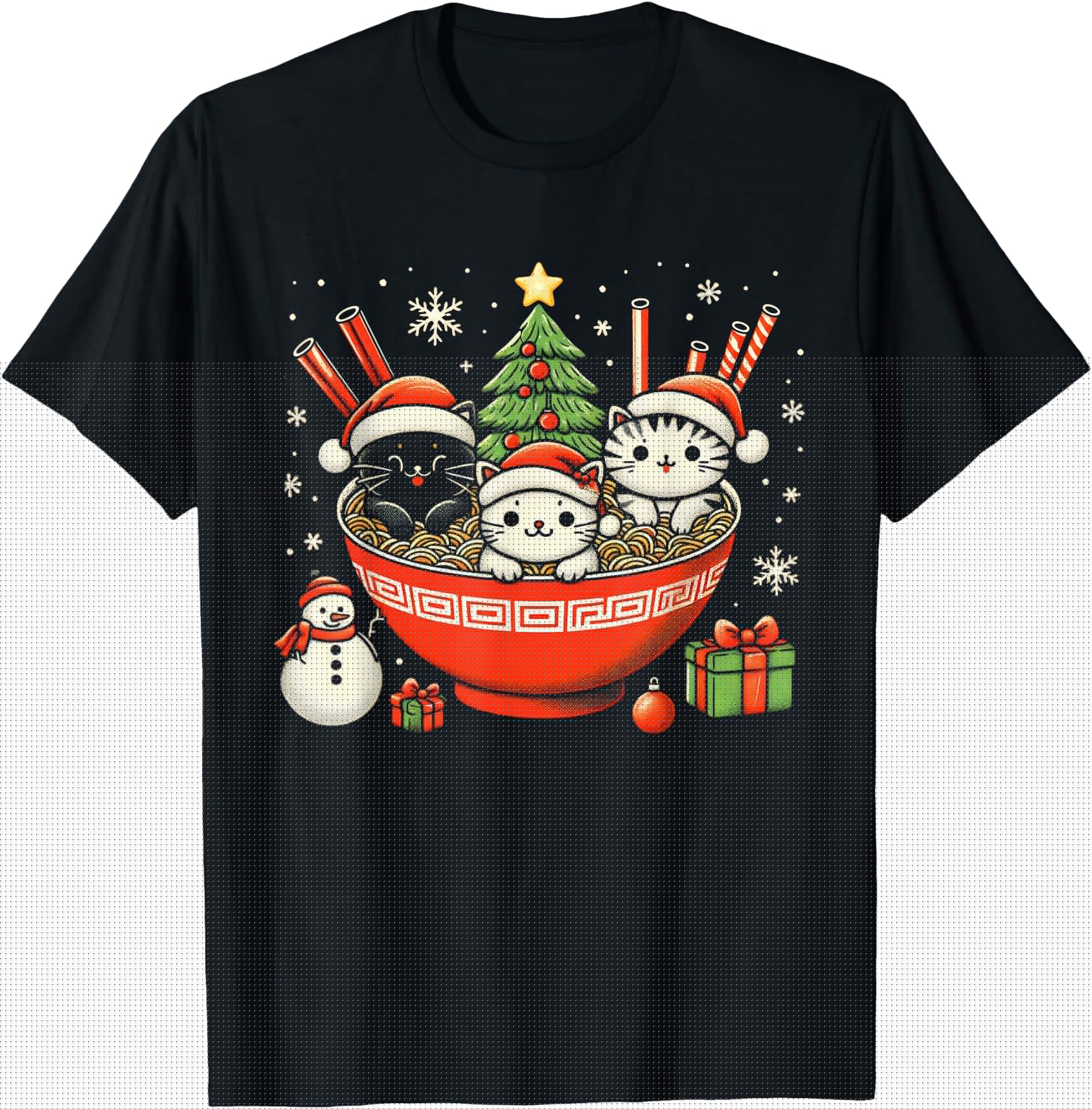 Original Irish Ramen Cats Anime Hoodie - Novelty Apparel for Adults - T-Shirt, Sweatshirt, Hoodie
