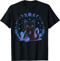 Original Black Witchy Cat Crystals T-Shirt - Streetwear Style Unisex - T-Shirt, Sweatshirt, Hoodie