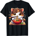 Original Kawaii Cat Eating Ramen Sweatshirt - Streetwear Style Men Women - T-Shirt, Sweatshirt, Hoodie