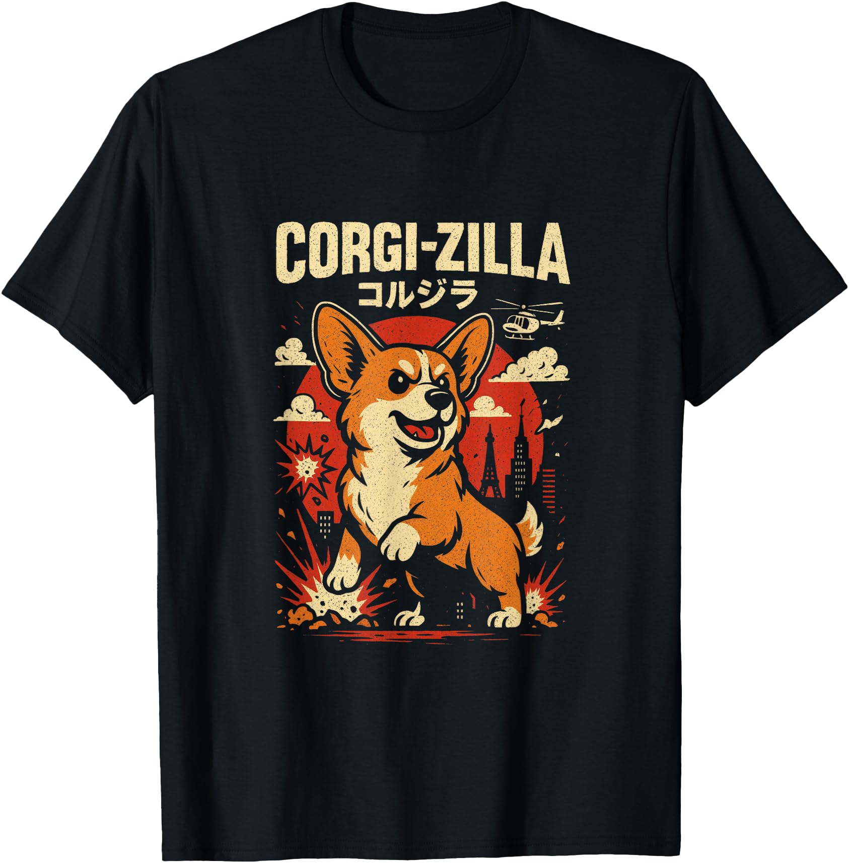 Handcrafted Corgi Zilla Corgizilla Sweatshirt - Novelty Apparel Men Women - T-Shirt, Sweatshirt, Hoodie