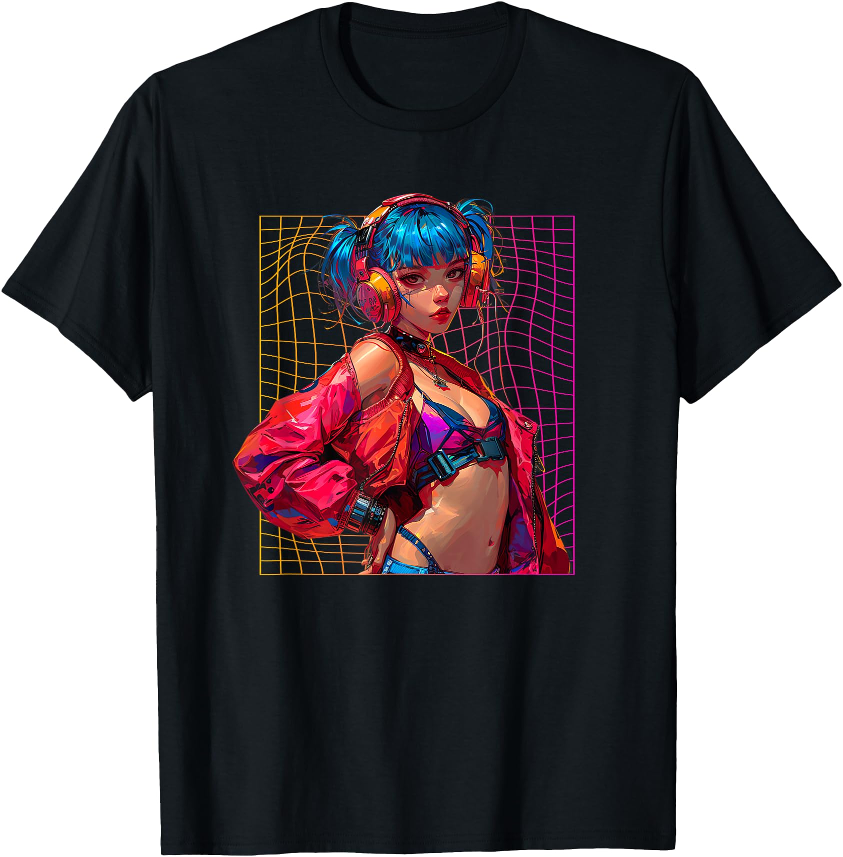 Handcrafted Cyberpunk Anime Sweatshirt - Aesthetic Graphic Men Women - T-Shirt, Sweatshirt, Hoodie