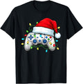 Exclusive Video Game Controller Santa T-Shirt - Graphic Print Men Women - T-Shirt, Sweatshirt, Hoodie