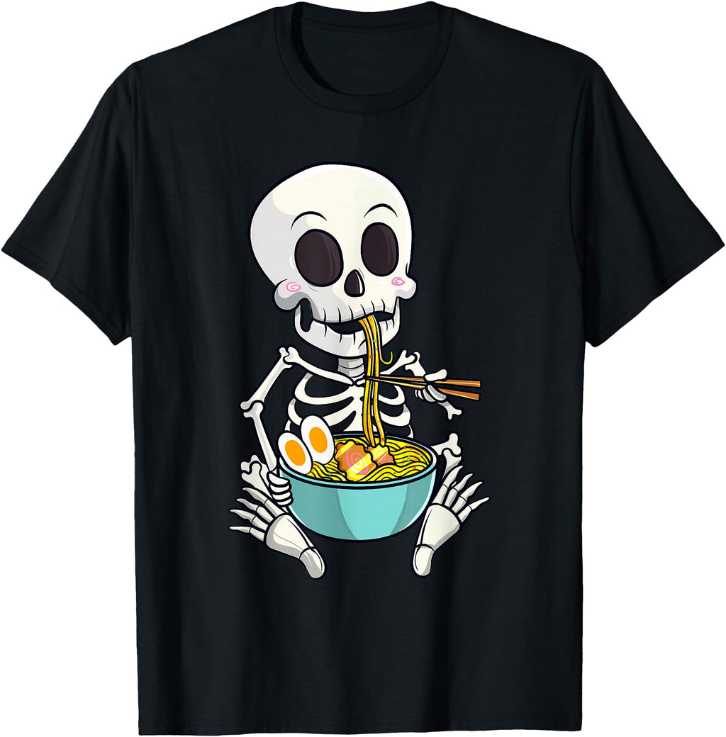 Original Skeleton Japanese Ramen Noodles Hoodie - Trendy Graphic Men Women - T-Shirt, Sweatshirt, Hoodie
