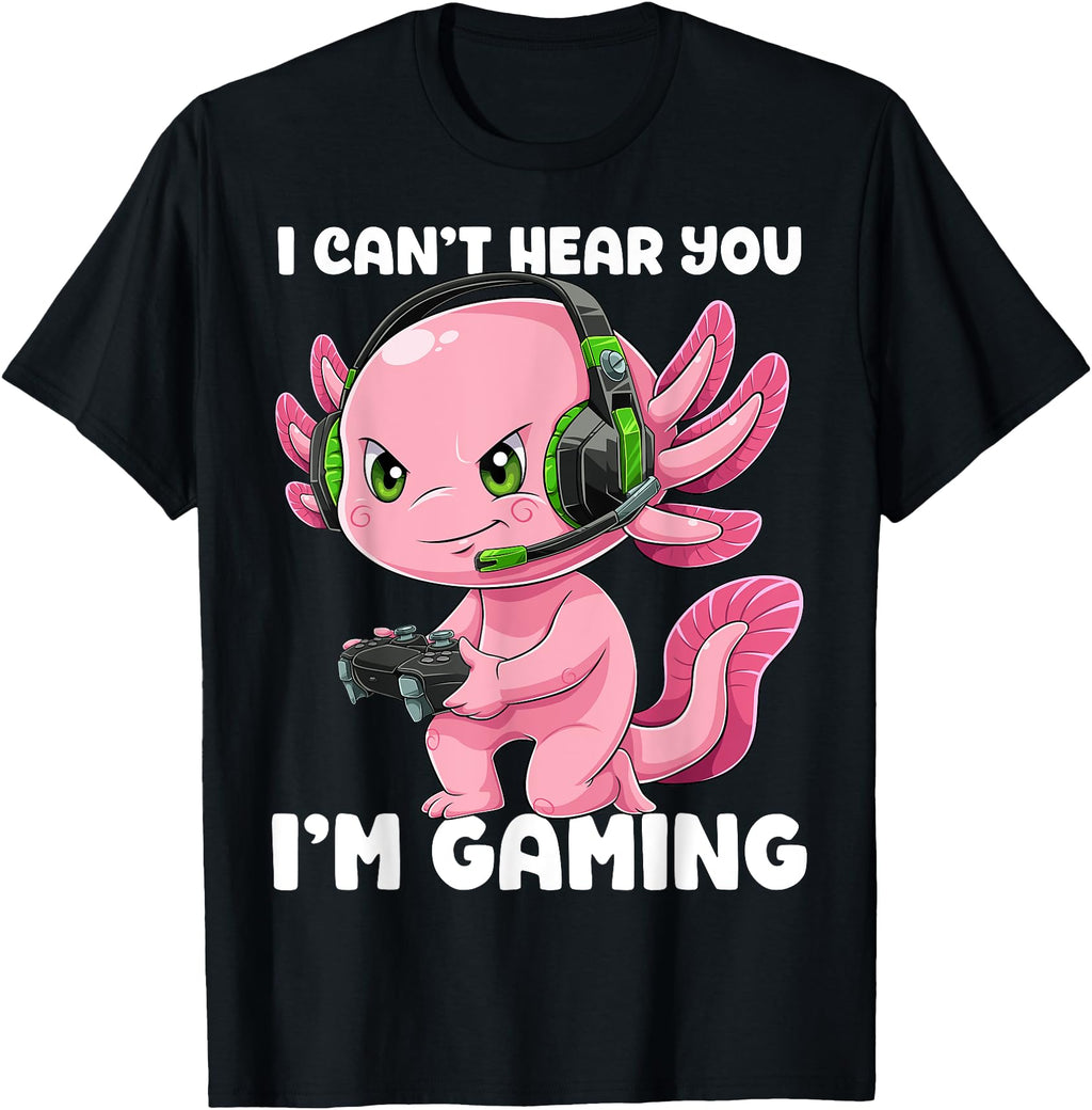 Gamer Axolotl Gamesolotl Fish Gaming Hoodie - Streetwear Style for Adults - T-Shirt, Sweatshirt, Hoodie