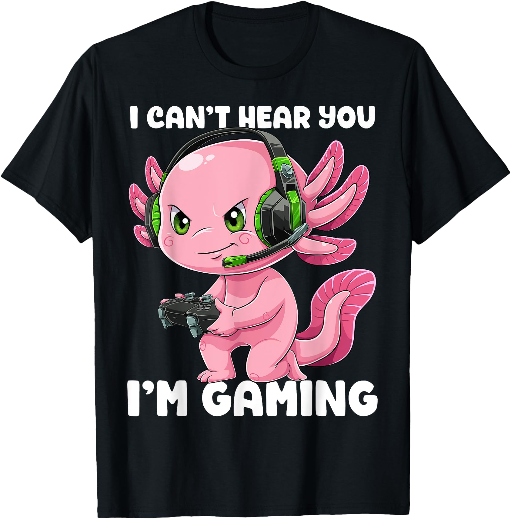 Gamer Axolotl Gamesolotl Fish Gaming Hoodie - Streetwear Style for Adults - T-Shirt, Sweatshirt, Hoodie