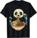 Anime Panda Eating Ramen Japanese Hoodie - Casual Everyday Wear Unisex - T-Shirt, Sweatshirt, Hoodie