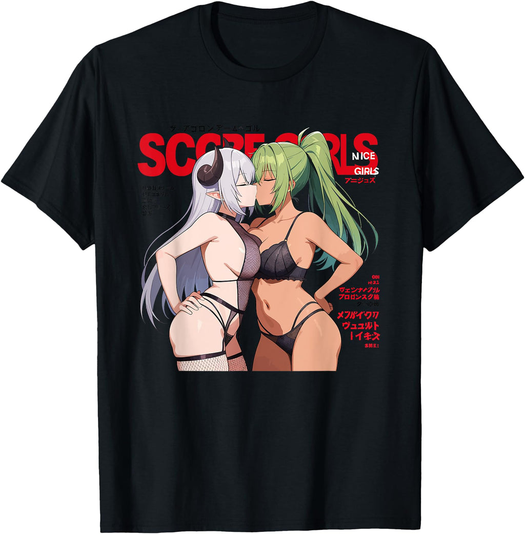 Original Waifu Sexy Anime Kissing Sweatshirt - Custom Art Print Unisex - T-Shirt, Sweatshirt, Hoodie
