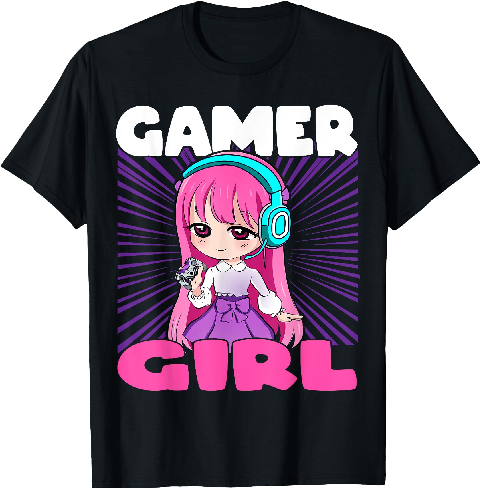 Exclusive Gamer Anime And Gaming Chibi T-Shirt - Minimalist Print Unisex - T-Shirt, Sweatshirt, Hoodie
