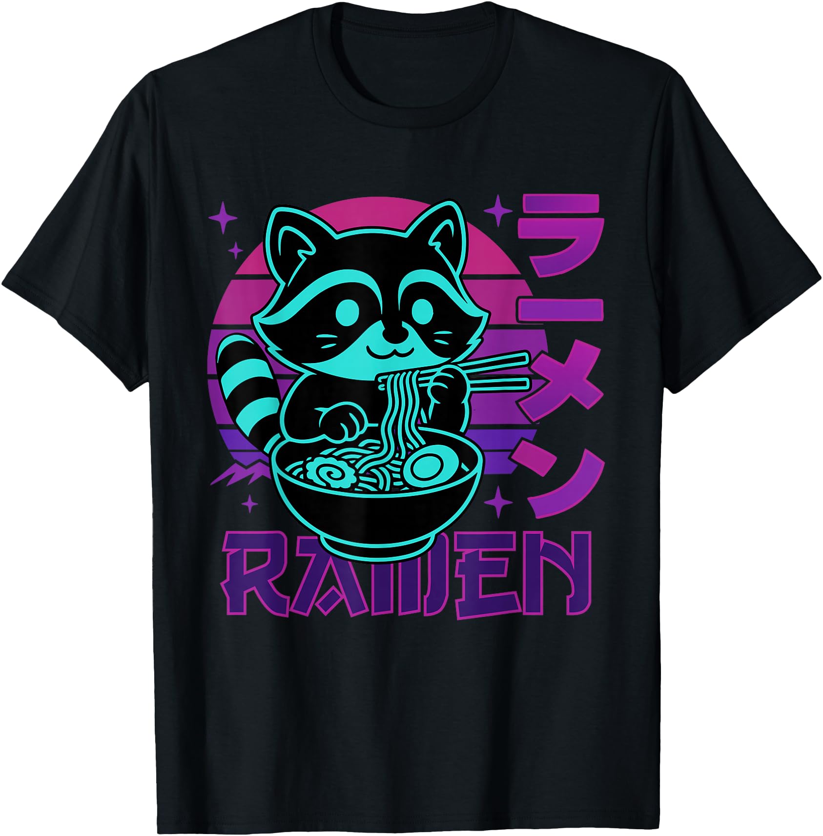 Original Anime Ramen Raccoon Japanese Sweatshirt - Trendy Graphic Unisex - T-Shirt, Sweatshirt, Hoodie