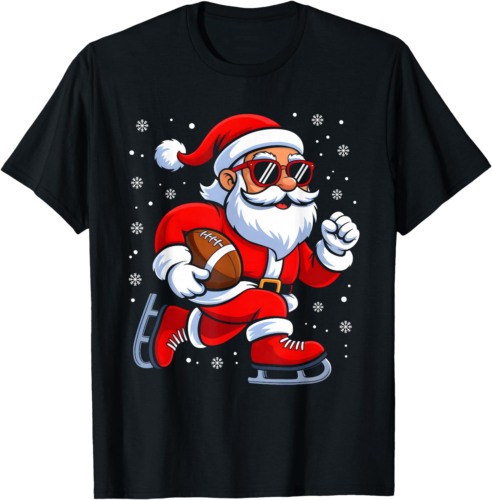 Original Santa Claus Football Player T-Shirt - Minimalist Print for Adults - T-Shirt, Sweatshirt, Hoodie