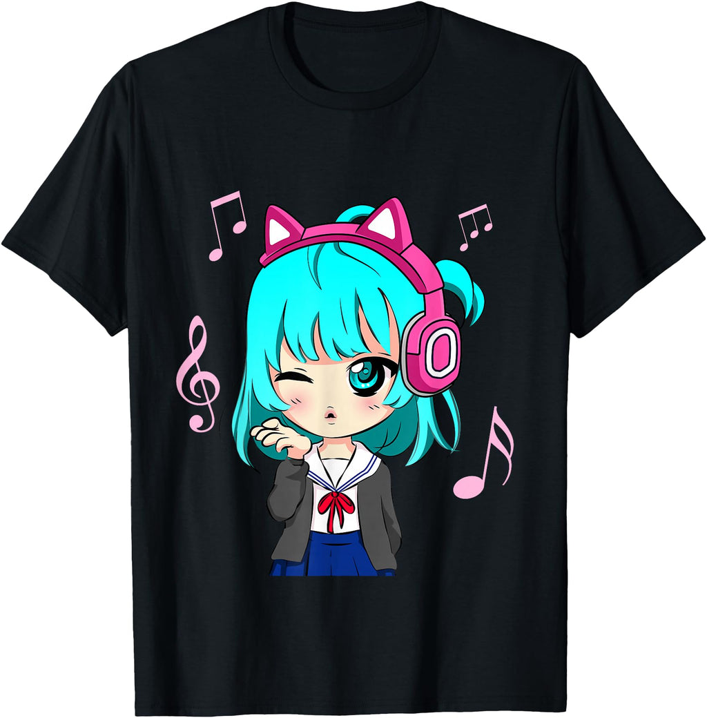 Music And Anime Kawaii Otaku Teen Anime Hoodie - Novelty Apparel Unisex - T-Shirt, Sweatshirt, Hoodie