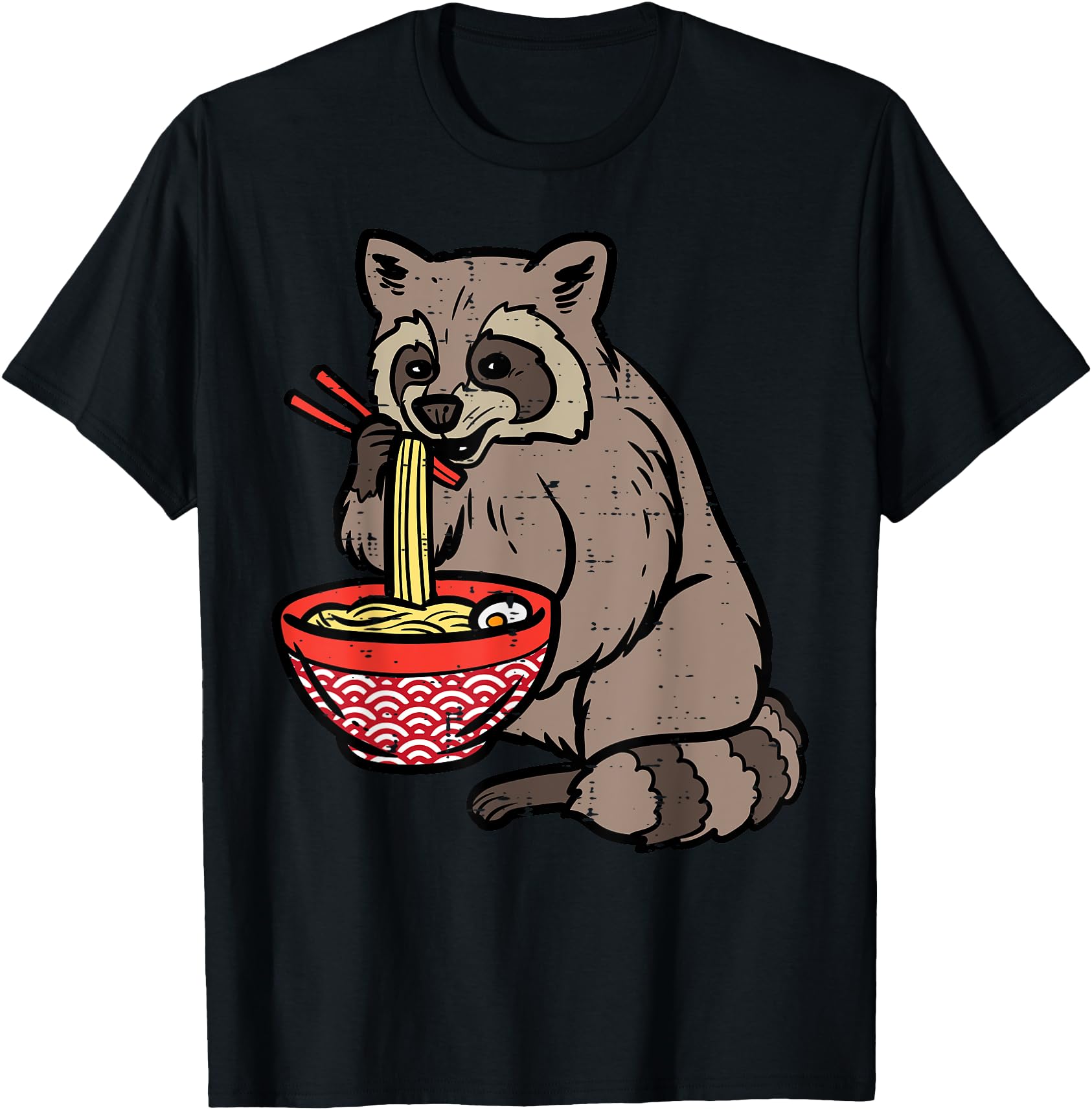 Exclusive Raccoon Ramen Kawaii Hoodie - Fun Novelty Design for Adults - T-Shirt, Sweatshirt, Hoodie