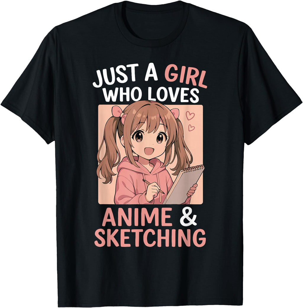 Exclusive Just Who Loves Anime And T-Shirt - Custom Art Print for Adults - T-Shirt, Sweatshirt, Hoodie