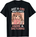 Exclusive Just Who Loves Anime And T-Shirt - Custom Art Print for Adults - T-Shirt, Sweatshirt, Hoodie
