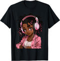 Anime And Music Black Anime Afro Sweatshirt - Custom Art Print Men Women - T-Shirt, Sweatshirt, Hoodie