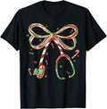 Candy Cane Coquette Bow Stethoscope Hoodie - Fun Novelty Design for Adults - T-Shirt, Sweatshirt, Hoodie