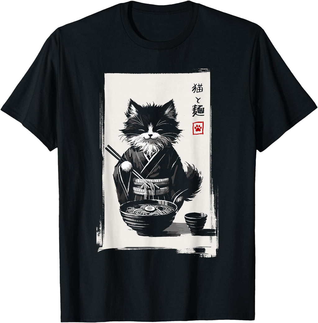 Authentic Nerrrdy Anime Cat Ramen T Sweatshirt - Novelty Apparel Men Women - T-Shirt, Sweatshirt, Hoodie
